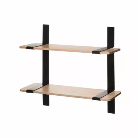 4living seinähylly 2 hyllyä 50x43cm - Hyllyt ja kannakkeet - 6410416340692 - 1