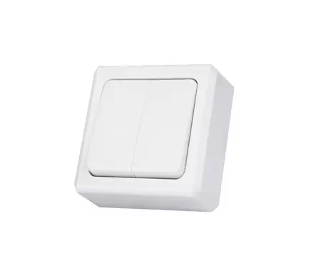Kytkin Harju 5 kruunu valkoinen 75 x 85 mm IP21 - Sähköasennuskytkimet - 6438140971050 - 1
