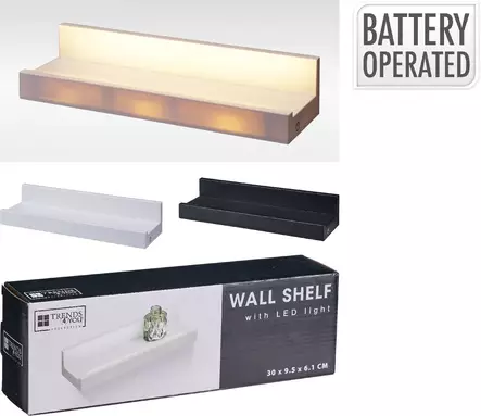 Hylly led-valolla 30cm - Pienkalusteet - 8721037617260 - 1