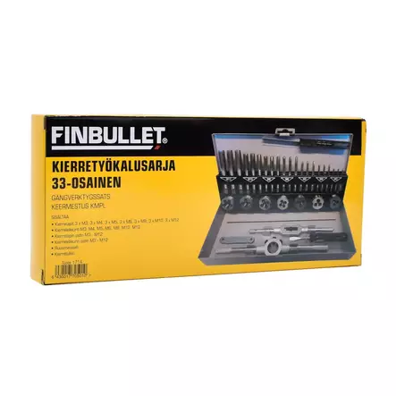Finbullet Kierrepakka/tappisarja 33-os - Kierretyökalut - 6430017705010 - 2