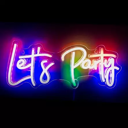 Let's Party neon-kyltti - Pöytä- ja sisustusvalaisimet - 8721037731560 - 1