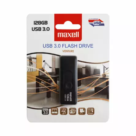Maxell Venture USB-muistitikku 128GB - Muistitikut ja muistikortit - 4902580772970 - 1
