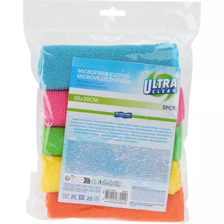 Mikrokuituliina värikäs 5kpl - Pölyhuiskat ja siivousliinat - 8719202870220 - 1