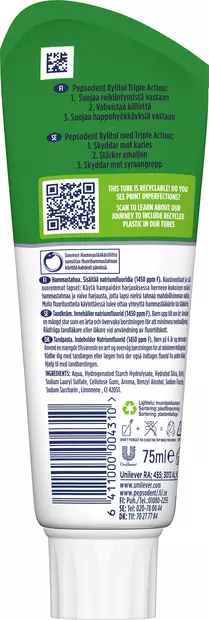 Pepsodent Xylitol Hammastahna 75ml - Hammastahnat - 6411000004310 - 2