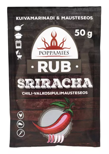 Poppamies rub sriracha 50g - Elintarvikkeet - 6430078921220 - 1