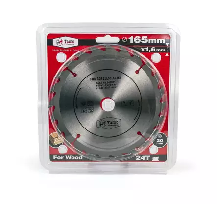 Akkupyörösahanterä 165x1,6x20mm 24T - Sirkkelinterät - 6420613774800 - 1