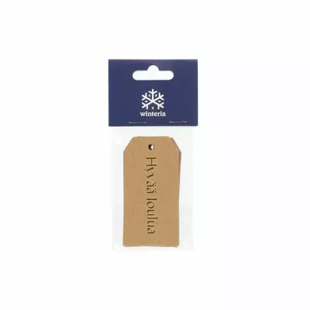 Winteria pakettikortti natural 20kpl - Joulupaketointi ja -lahjakassit & kortit - 6410416186580 - 2