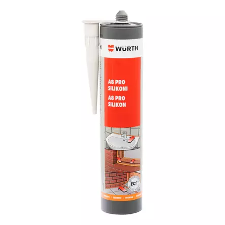 Wurth silikoni A8 pro harmaa 310ml - Silikonit ja akryylit - 4053479367200 - 1