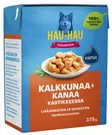 Hau-Hau Champion Kalkkunaa ja kanaa kastikkeessa 375g - Koiran märkäruoat - 6430062465860 - 2