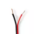 Kaiutinkaapeli 2 x 1.50 mm² 100 m pyöreä PVC musta / punainen - Asennuskaapelit ja sähköjohdot - 5412810312030 - 1