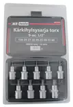 Kärkihylsysarja torx 9-os. 1/2", T20-60 - Hylsysarjat - 6430032153070 - 1