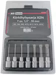 Kärkihylsysarja XZN 7-os. 1/2" 90mm - Hylsysarjat - 6430032158310 - 1