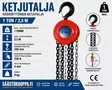 Ketjutalja 1T * 2.5 m - Ketjut ja vanttikiristimet - 6430032159690 - 2