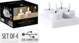 Ladattava Led-tuikku 4 kynttilää - Jouluvalot - 8721461153570 - 1