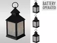 Lyhty led-valolla 23cm musta - Jouluvalot - 8721461099090 - 1