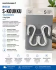 Roco valkoinen S-koukku 4kpl/pss - Makuualustat ja ilmapatjat - 6438159918190 - 1