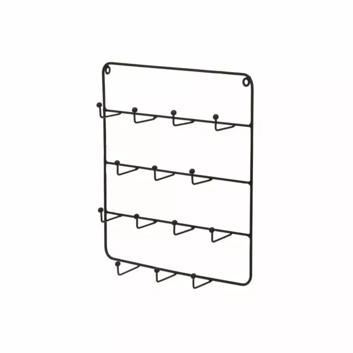 4living seinäkoukut 30x30cm musta - Koukut ja naulakot - 6410416224930 - 1