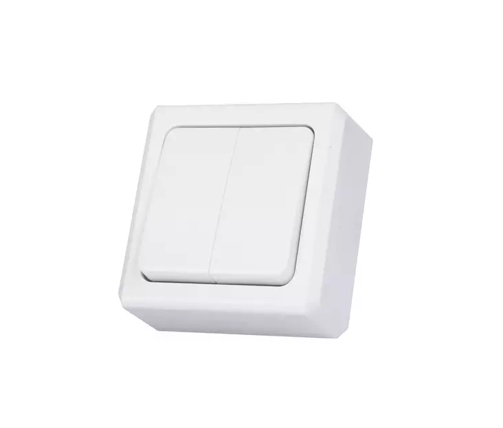 Kytkin Harju 5 kruunu valkoinen 75 x 85 mm IP21 - Sähköasennuskytkimet - 6438140971050 - 1