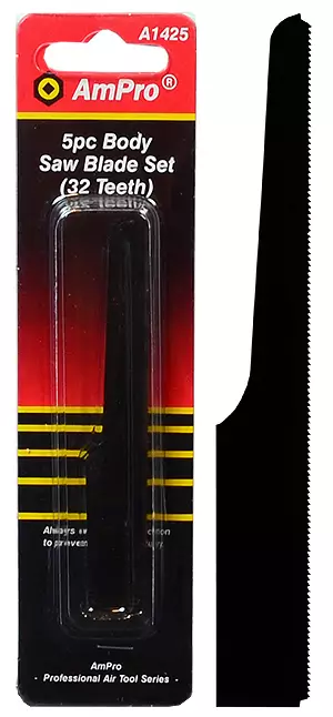 Ampro ilmasahanterä 32H 5kpl metalli - Paineilmatarvikkeet - 795609014250 - 1