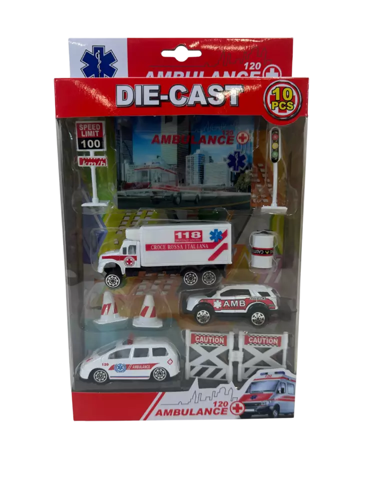 Ajoneuvosetti lapsille 10 osaa lajitelma - Leikkiautot ja kauko-ohjattavat autot - 8711295725920 - 2