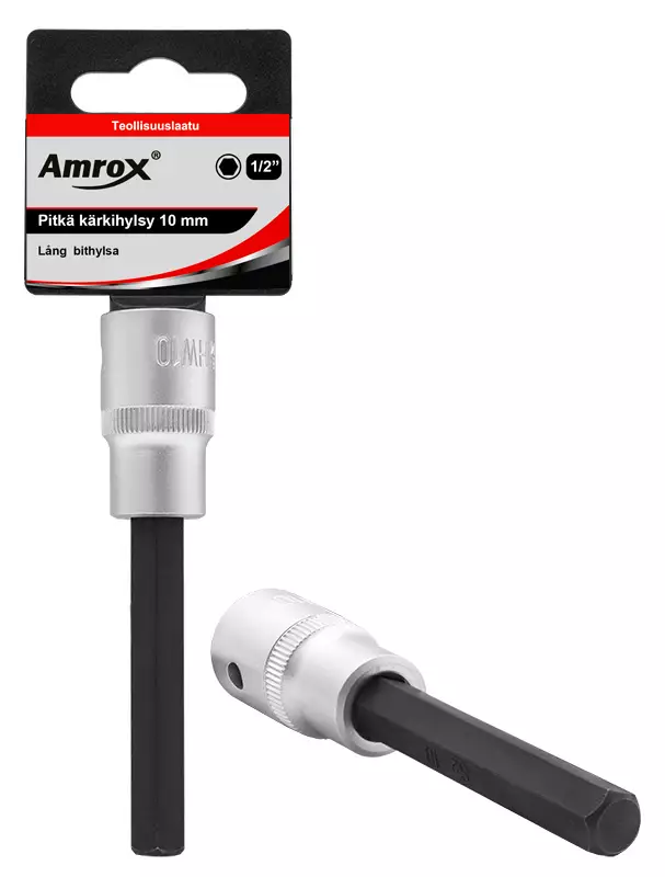 Ampro kuusiokärkihylsy pitkä 1/2" 7mm - 1/2 Hylsyt - 795609331470 - 1