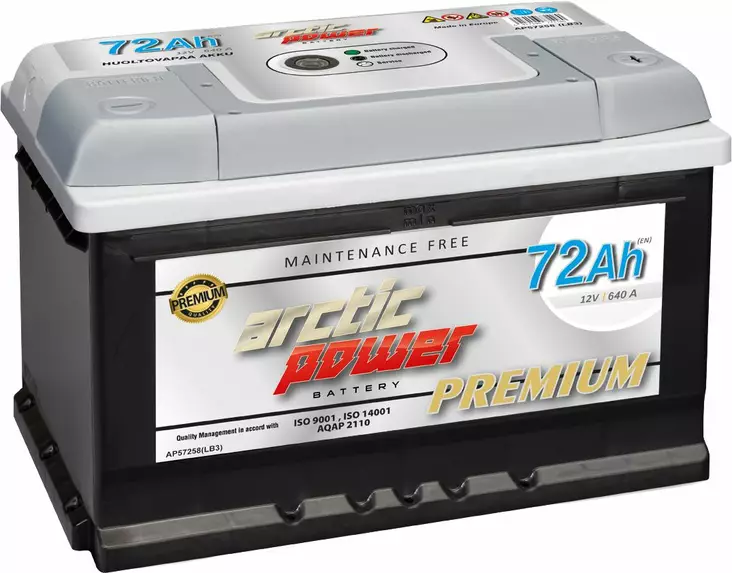 Arctic Power 72Ah 640A 12v - Auton akut - 6417196771180 - 1