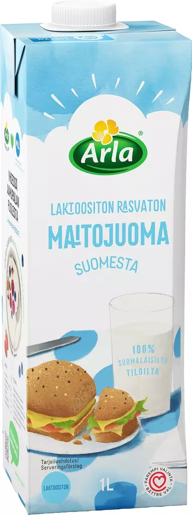 ARLA RASVATON MAITO LAKTOOSITON 1L - Kissat - 6413300011500 - 1