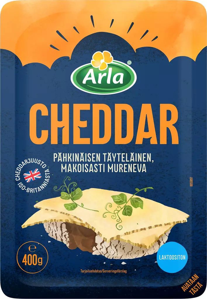 ARLA TOLKUTON CHEDDAR 400G SIIVU - Kissat - 5000246727780 - 1
