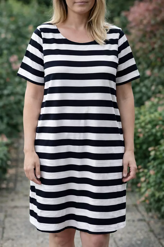 Auriel raitamekko white/black XL - Naisten mekot - 6440004005900 - 1