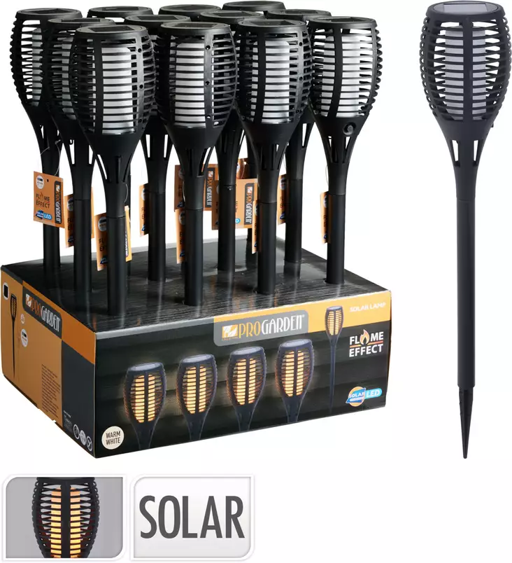 Aurinkokennolyhty Liekki 58cm - Solarvalot - 8719987338120 - 1