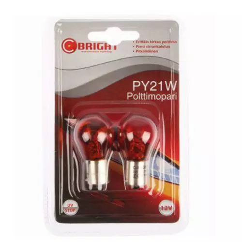 C-Bright PY21W BAU15S 12V 21W 2kpl poltt - Halogen ajovalot ja polttimot - 6438255922770 - 1