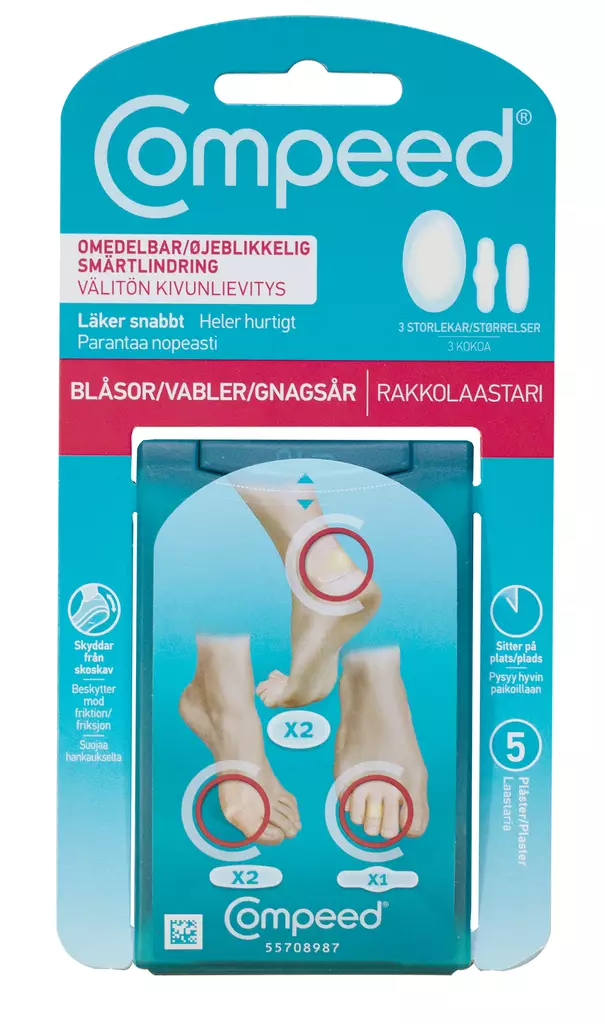 Compeed Rakkolaastari 5kpl 3-kokoa - Desifiointi ja laastarit - 3663555002690 - 1