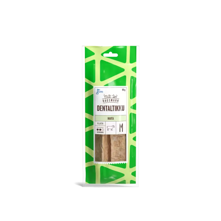 DM Dentaltikku nauta M 80g - Koiran luut - 6430066384310 - 1