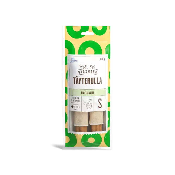 Dm täyterulla nauta-kana s 100g - Koiran luut - 6430066385270 - 1