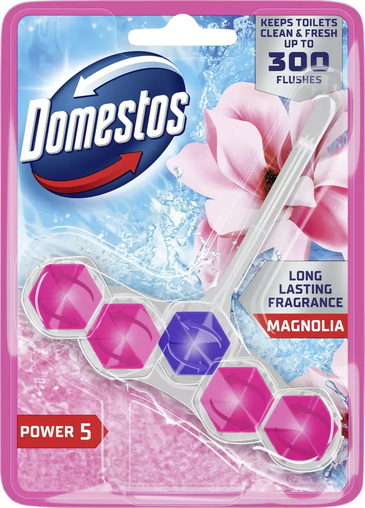Domestos Power 5 wc-raikastin Magnolia - Ilmanraikastimet ja wc-raikastimet - 8720182904980 - 1