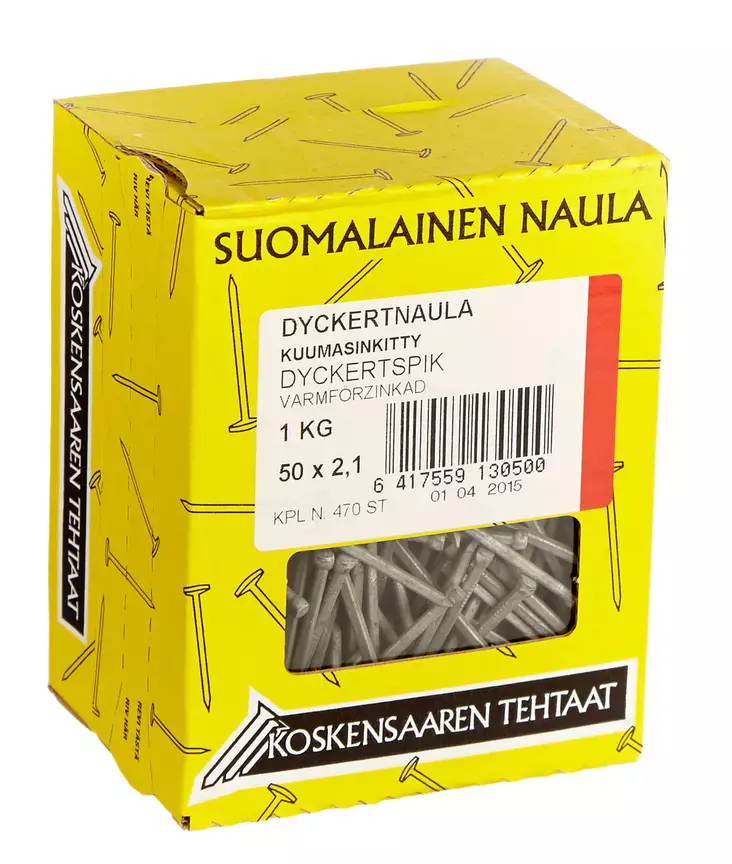 Dyckertnaula kuumas. 50x2,1mm 1kg - Naulat - 6417559130500 - 1