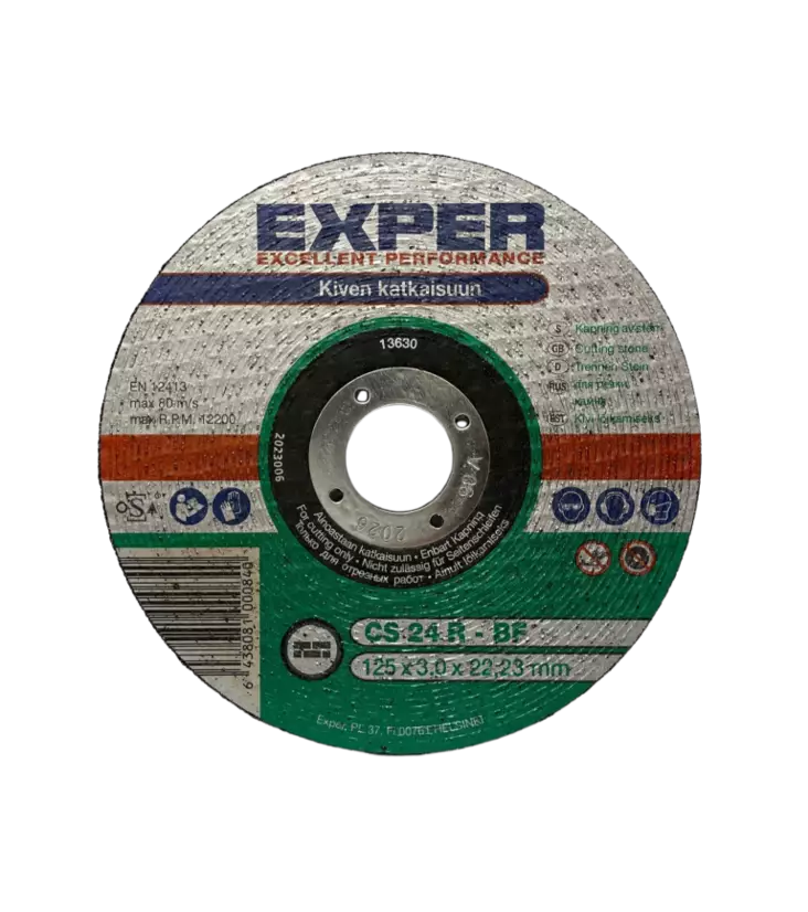 Exper katkaisulaikka 125x3mm kivelle - Katkaisulaikat - 6438081000840 - 1