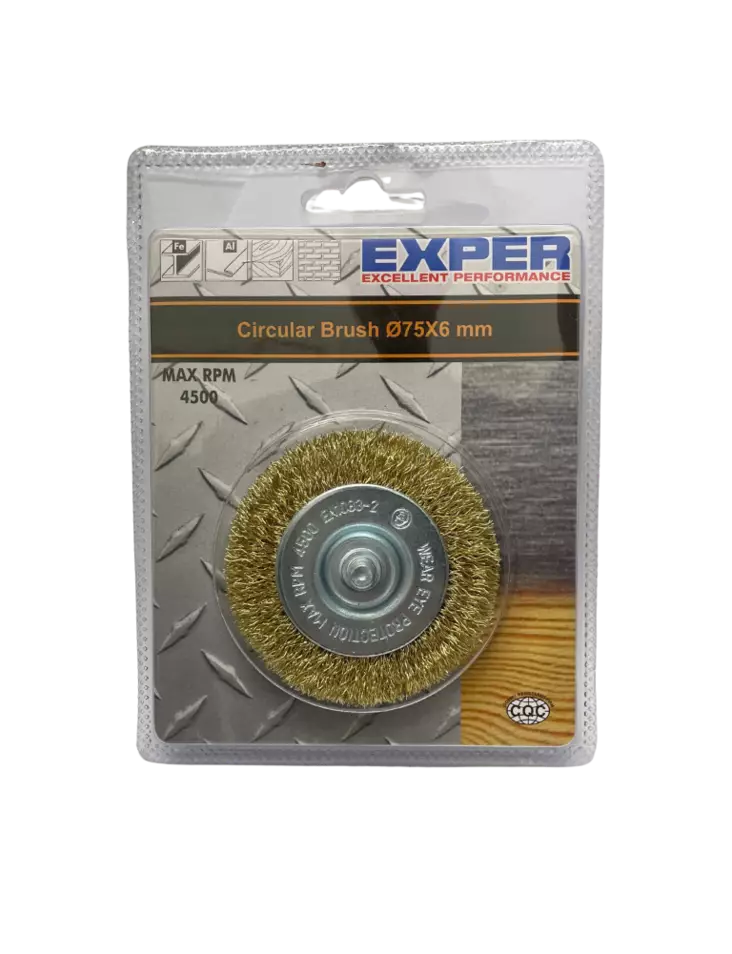 Exper teräskaraharja 75x6mm - Nailon-ja teräsharjat - 6438081001830 - 1