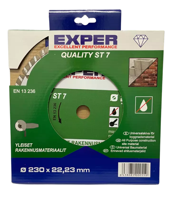 Exper timanttiterä 230X22,23mm ST7 - Katkaisulaikat - 6438081000550 - 1
