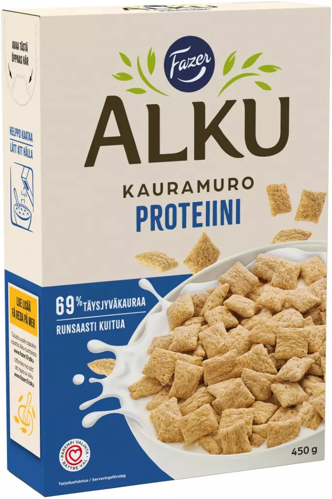 Fazer Alku kauramuro proteiini 450g - Murot, myslit ja hiutaleet - 6419811112200 - 1