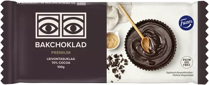 Fazer Ögon 70% leivontasuklaa 100g - Suklaat - 6416453080010 - 1