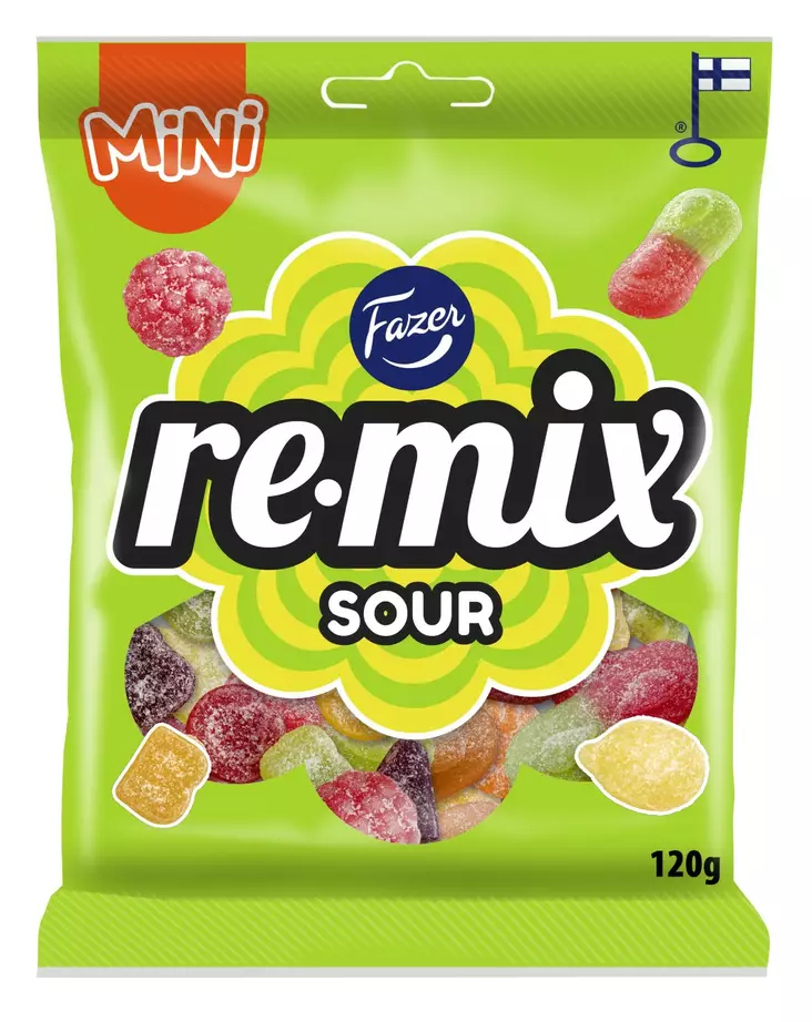Fazer Re-mix Sour 120g - Karkit - 6416453049390 - 1