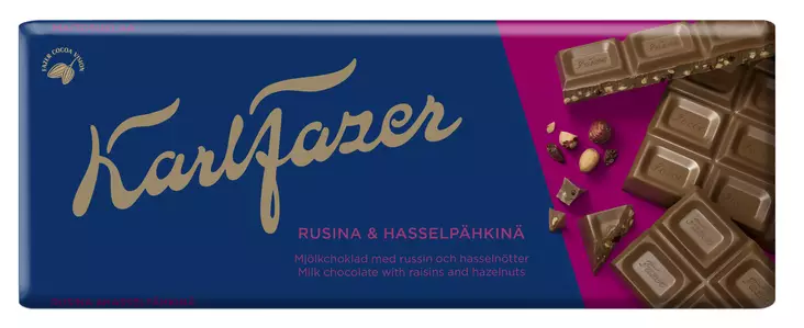 Fazer rusina & hasselpähkinä 180g - Suklaat - 6416453095120 - 1
