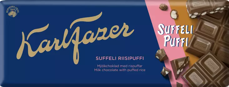 Fazer Suffeli riisipuffi suklaalevy 185G - Suklaat - 6416453014480 - 1
