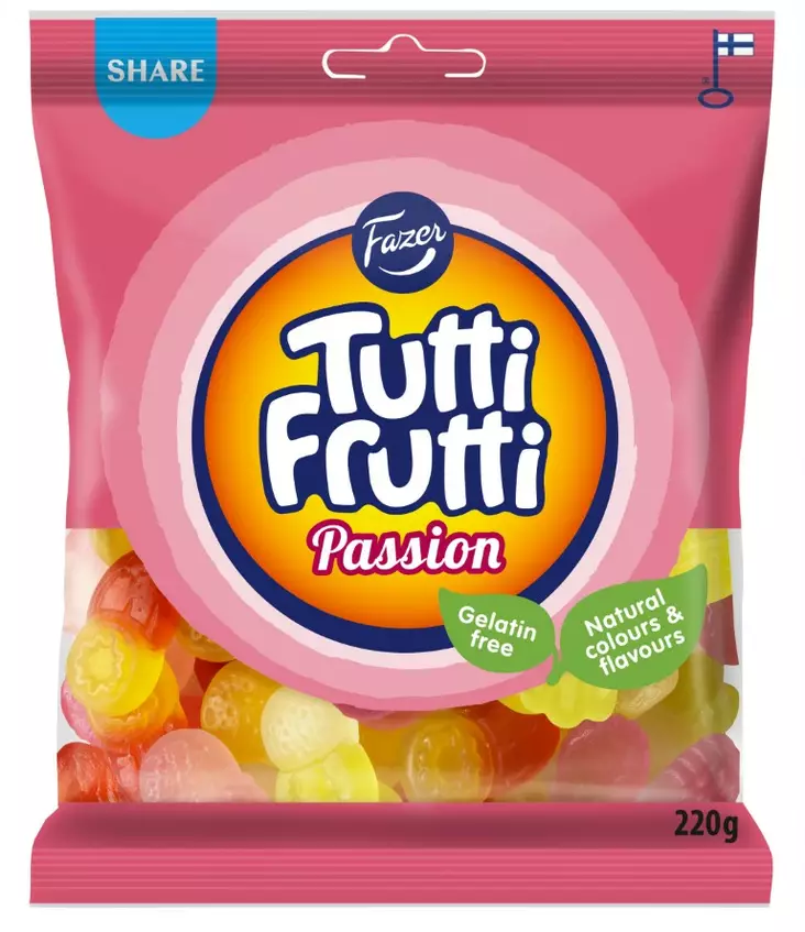Fazer Tutti Frutti passion 220g - Makeiset - 6416453051300 - 1