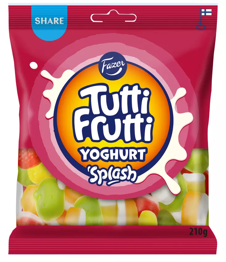 Fazer Tutti Frutti yoghurt slash 210g - Karkit - 6416453051430 - 1