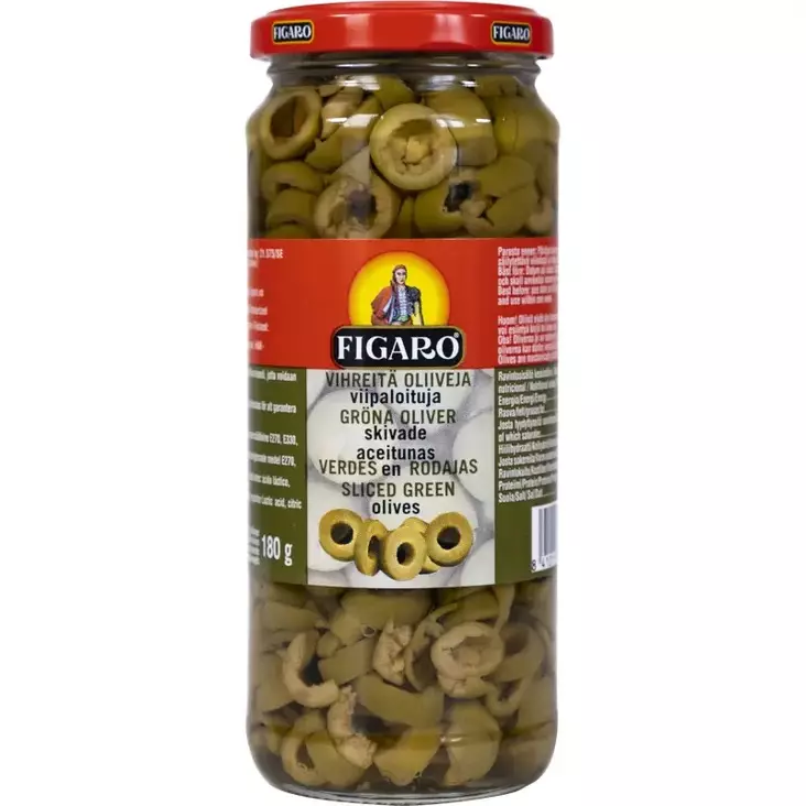 Figaro oliivi vihreä viipale 340/170g - Hedelmä- ja marjasäilykkeet - 8410159270070 - 1