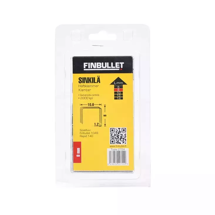 Finbullet Sinkiläniitti 140 8mm 2000kpl - Niitit - 6438152027240 - 1