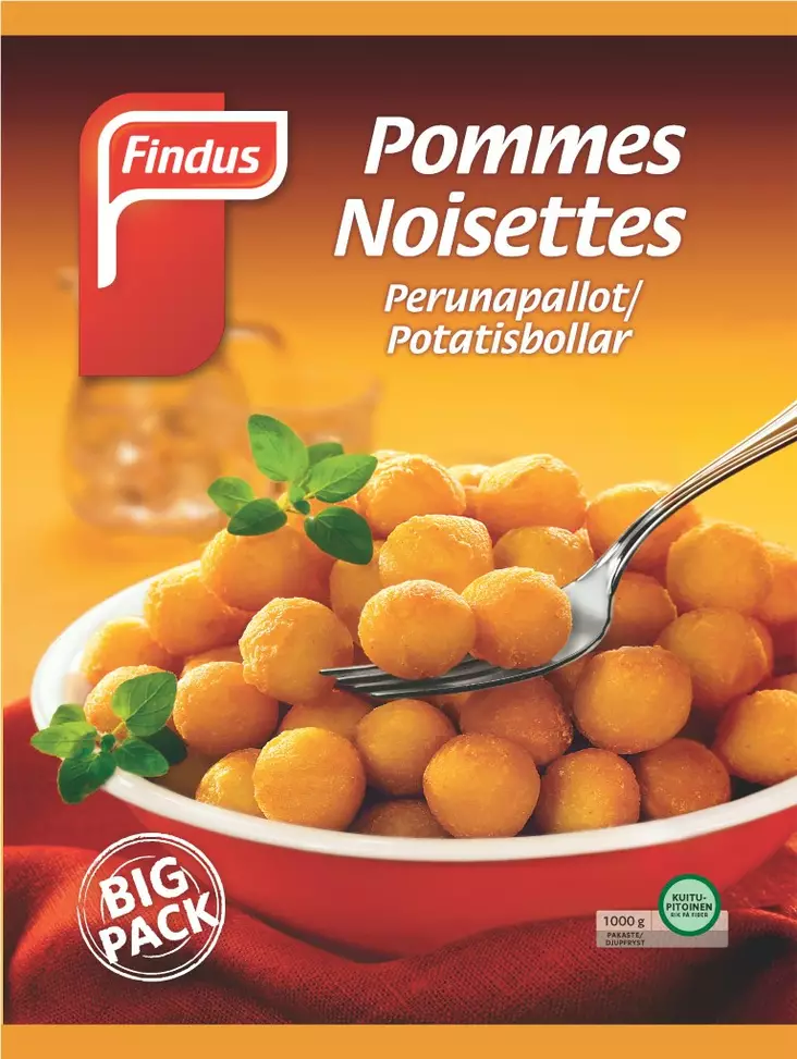 FINDUS POMMES NOISETTES 1KG - Kissat - 7310500054520 - 1