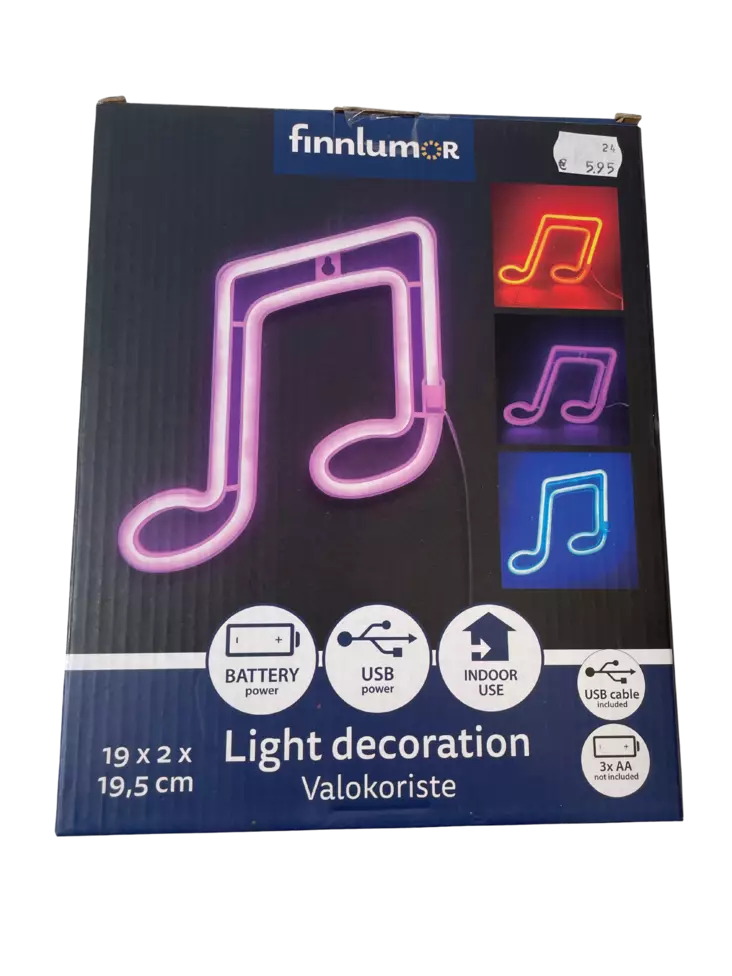 Finnlumor Led-valo nuotti punainen - Jouluvalot - 6410416480770 - 1
